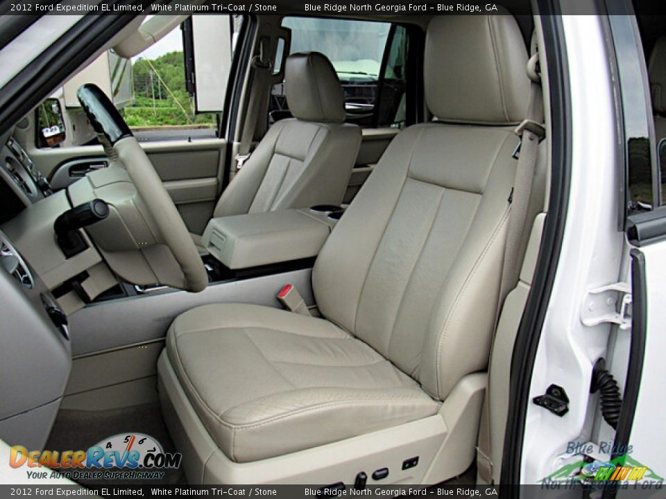 2012 Ford Expedition EL Limited White Platinum Tri-Coat / Stone Photo #11