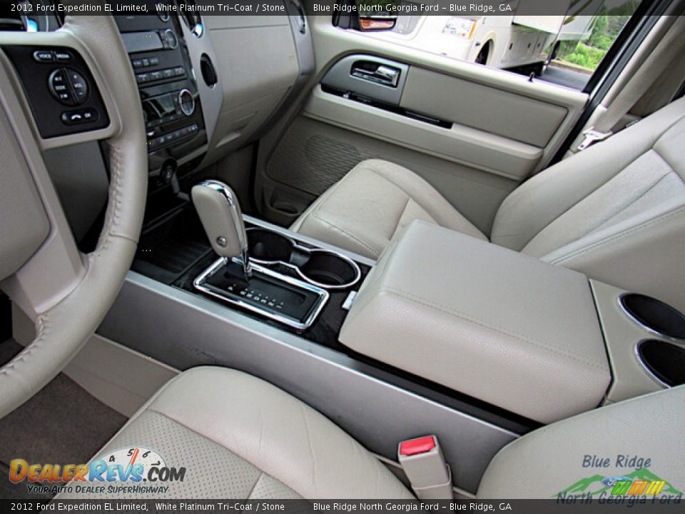 2012 Ford Expedition EL Limited White Platinum Tri-Coat / Stone Photo #24