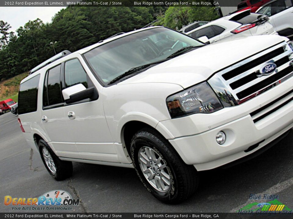 2012 Ford Expedition EL Limited White Platinum Tri-Coat / Stone Photo #28