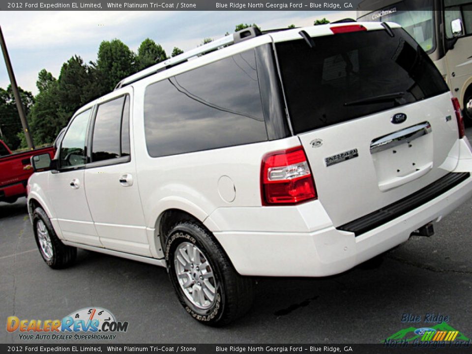 2012 Ford Expedition EL Limited White Platinum Tri-Coat / Stone Photo #30