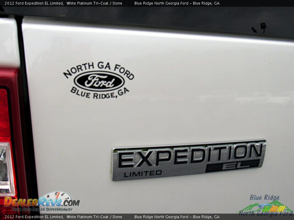 2012 Ford Expedition EL Limited White Platinum Tri-Coat / Stone Photo #31