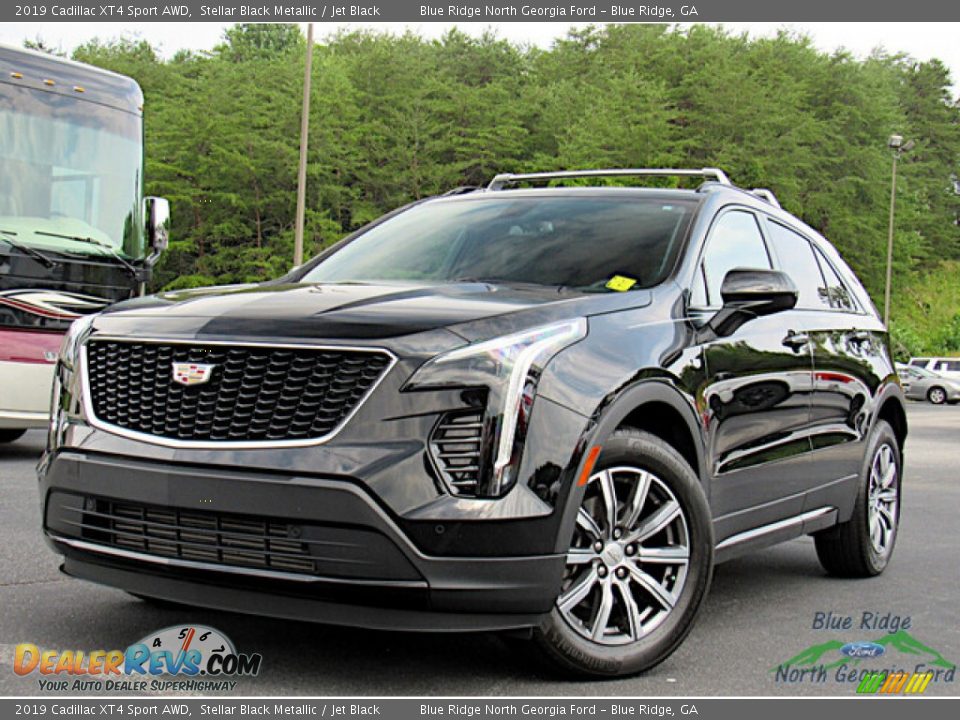 2019 Cadillac XT4 Sport AWD Stellar Black Metallic / Jet Black Photo #1