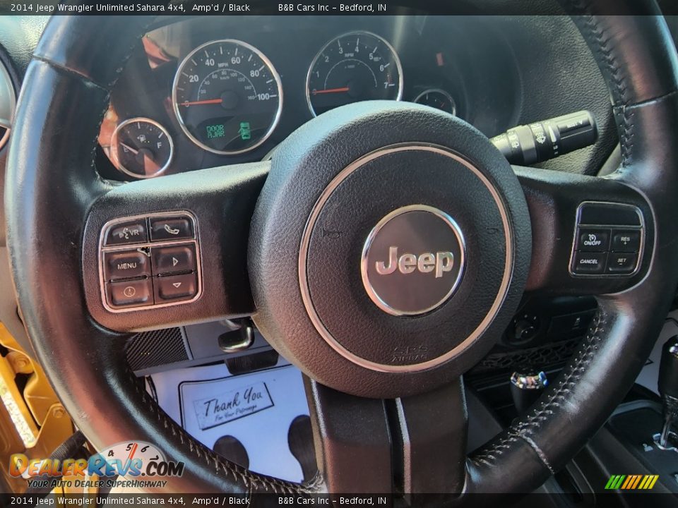 2014 Jeep Wrangler Unlimited Sahara 4x4 Amp'd / Black Photo #13