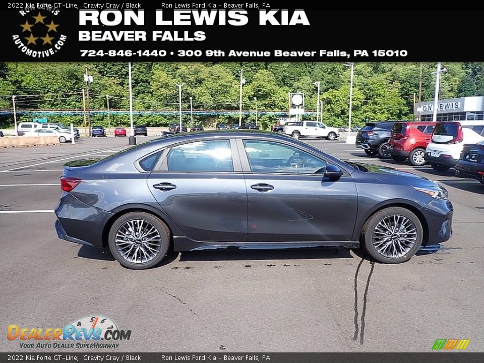 2022 Kia Forte GT-Line Gravity Gray / Black Photo #1
