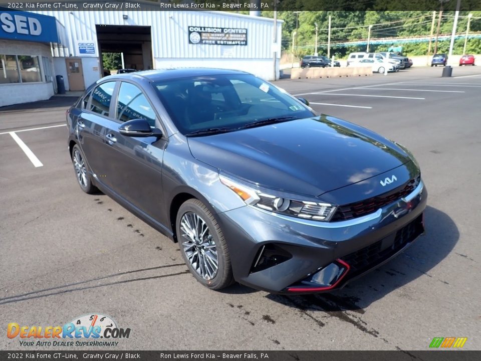 2022 Kia Forte GT-Line Gravity Gray / Black Photo #2