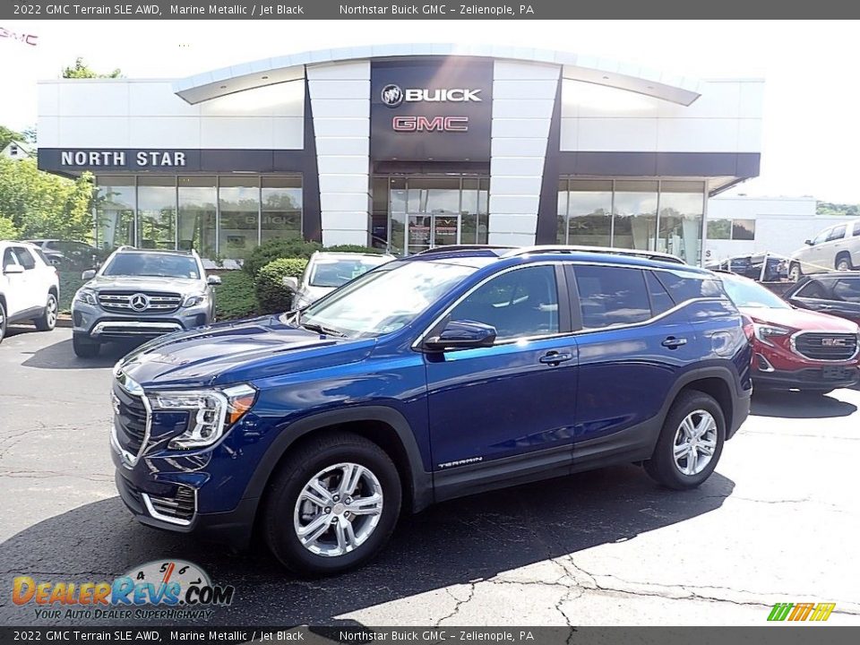 2022 GMC Terrain SLE AWD Marine Metallic / Jet Black Photo #1