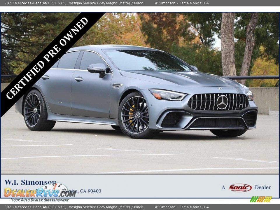 2020 Mercedes-Benz AMG GT 63 S designo Selenite Grey Magno (Matte) / Black Photo #1