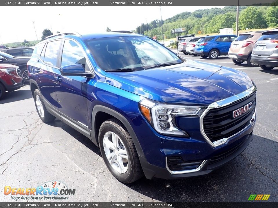 2022 GMC Terrain SLE AWD Marine Metallic / Jet Black Photo #9