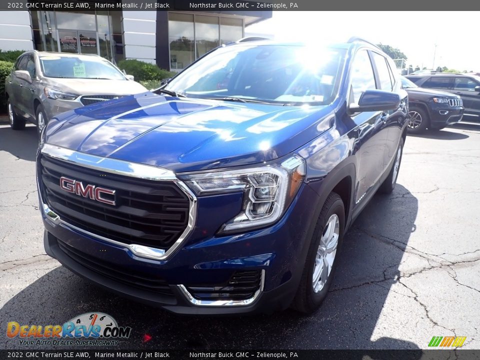 2022 GMC Terrain SLE AWD Marine Metallic / Jet Black Photo #12