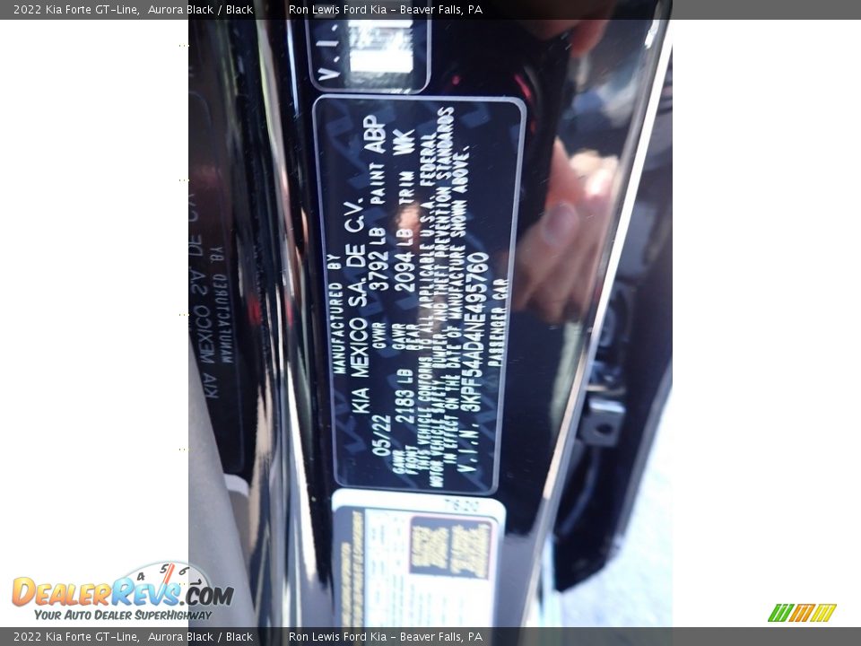 2022 Kia Forte GT-Line Aurora Black / Black Photo #20