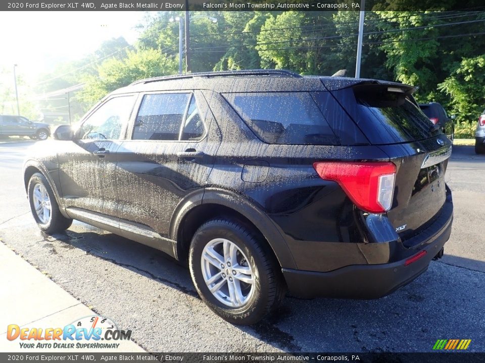 2020 Ford Explorer XLT 4WD Agate Black Metallic / Ebony Photo #5