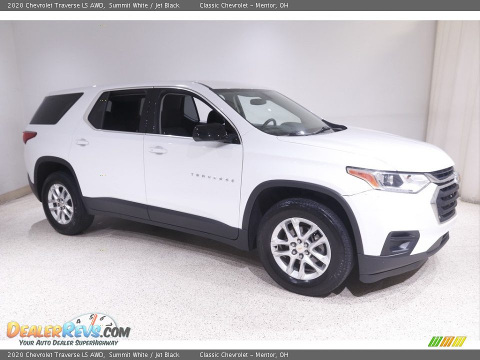 2020 Chevrolet Traverse LS AWD Summit White / Jet Black Photo #1