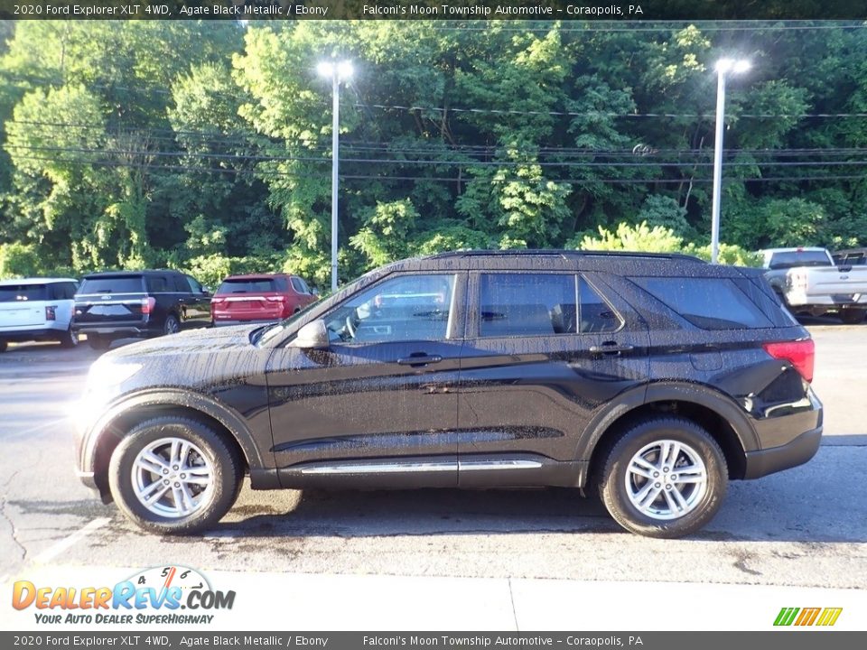 2020 Ford Explorer XLT 4WD Agate Black Metallic / Ebony Photo #6