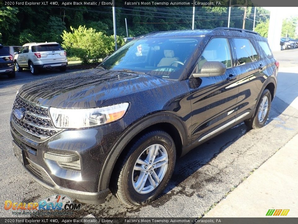 2020 Ford Explorer XLT 4WD Agate Black Metallic / Ebony Photo #7