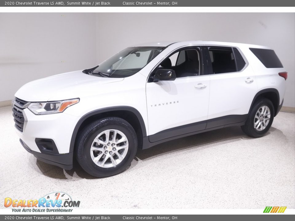 2020 Chevrolet Traverse LS AWD Summit White / Jet Black Photo #3