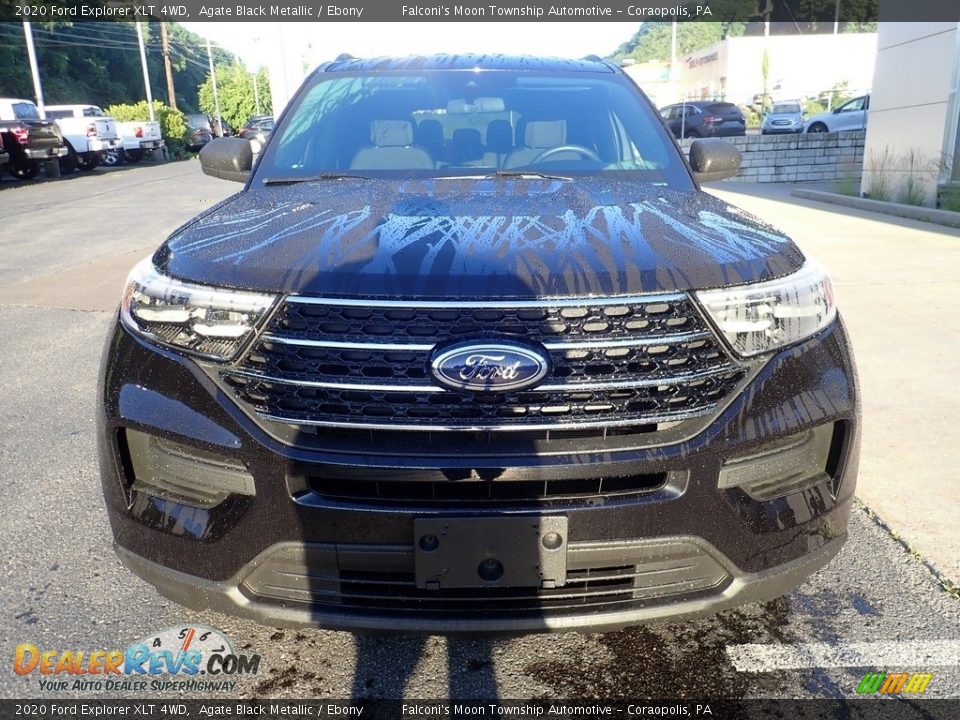 2020 Ford Explorer XLT 4WD Agate Black Metallic / Ebony Photo #8