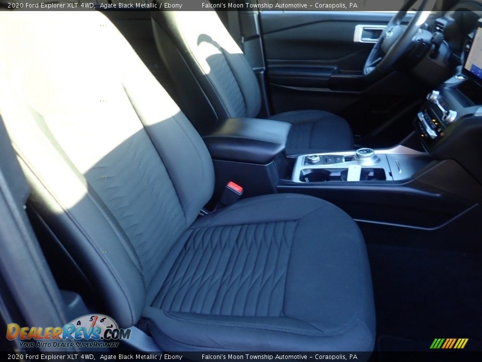2020 Ford Explorer XLT 4WD Agate Black Metallic / Ebony Photo #11