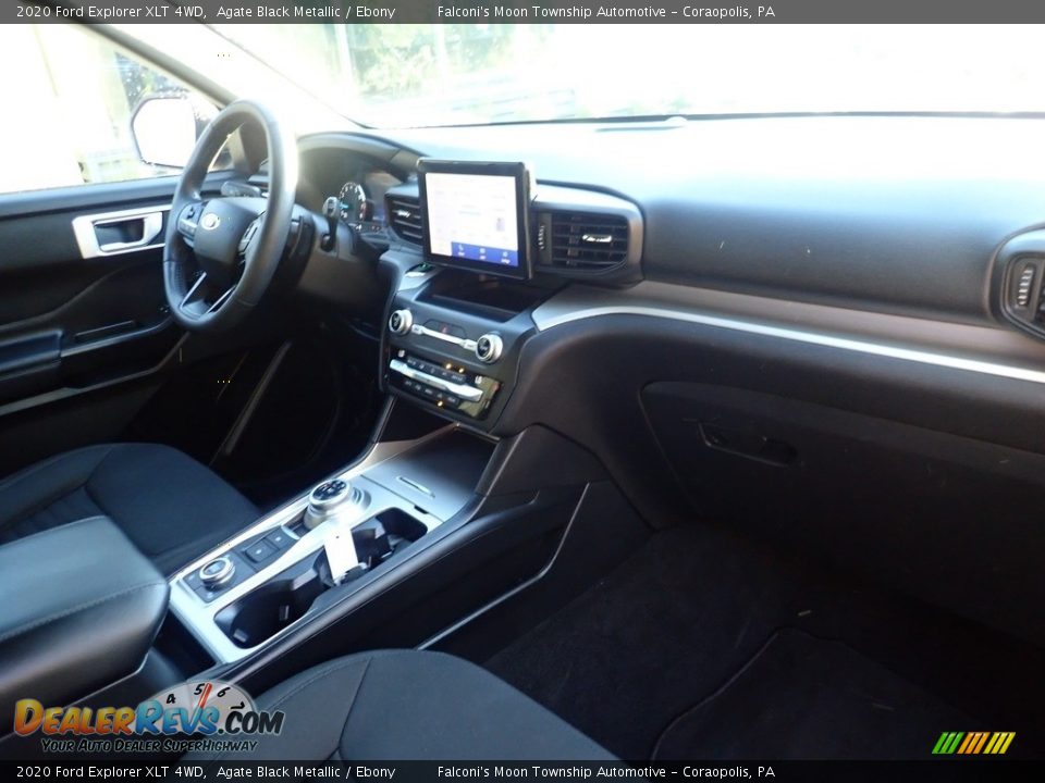 2020 Ford Explorer XLT 4WD Agate Black Metallic / Ebony Photo #12