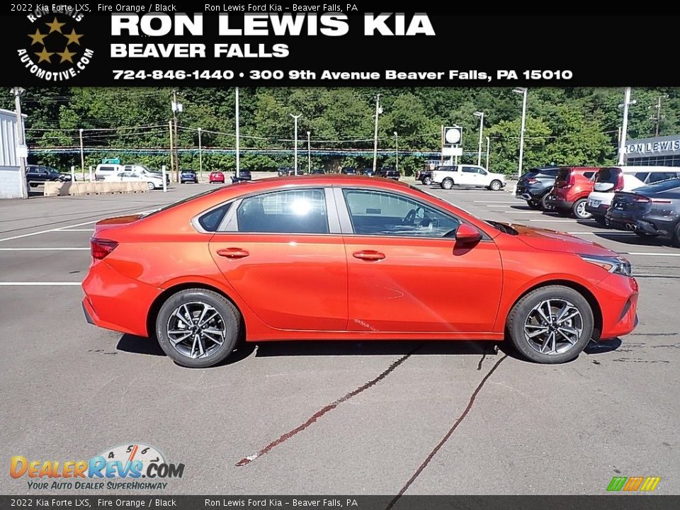 2022 Kia Forte LXS Fire Orange / Black Photo #1