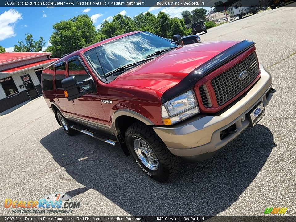 2003 Ford Excursion Eddie Bauer 4x4 Red Fire Metallic / Medium Parchment Photo #36