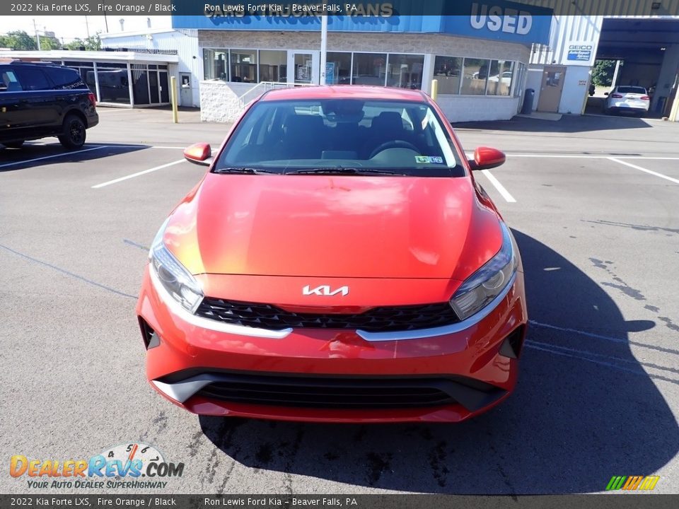 2022 Kia Forte LXS Fire Orange / Black Photo #3