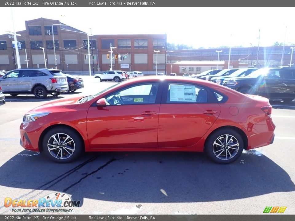 2022 Kia Forte LXS Fire Orange / Black Photo #5