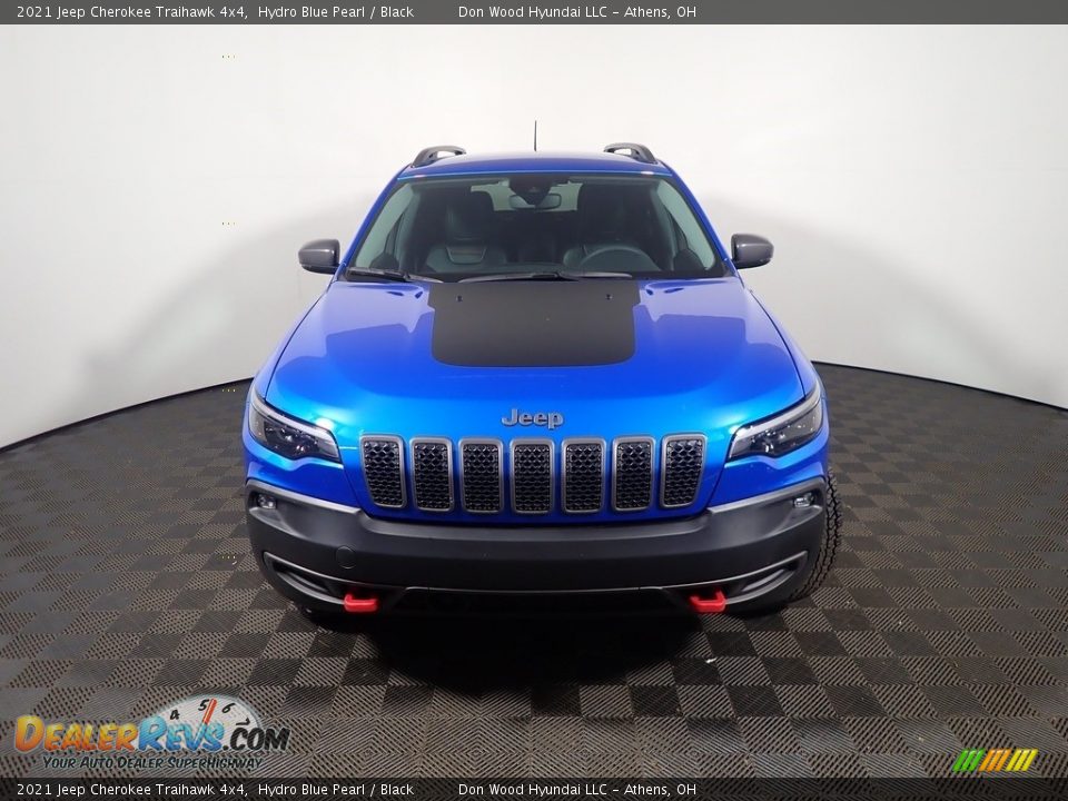 2021 Jeep Cherokee Traihawk 4x4 Hydro Blue Pearl / Black Photo #5