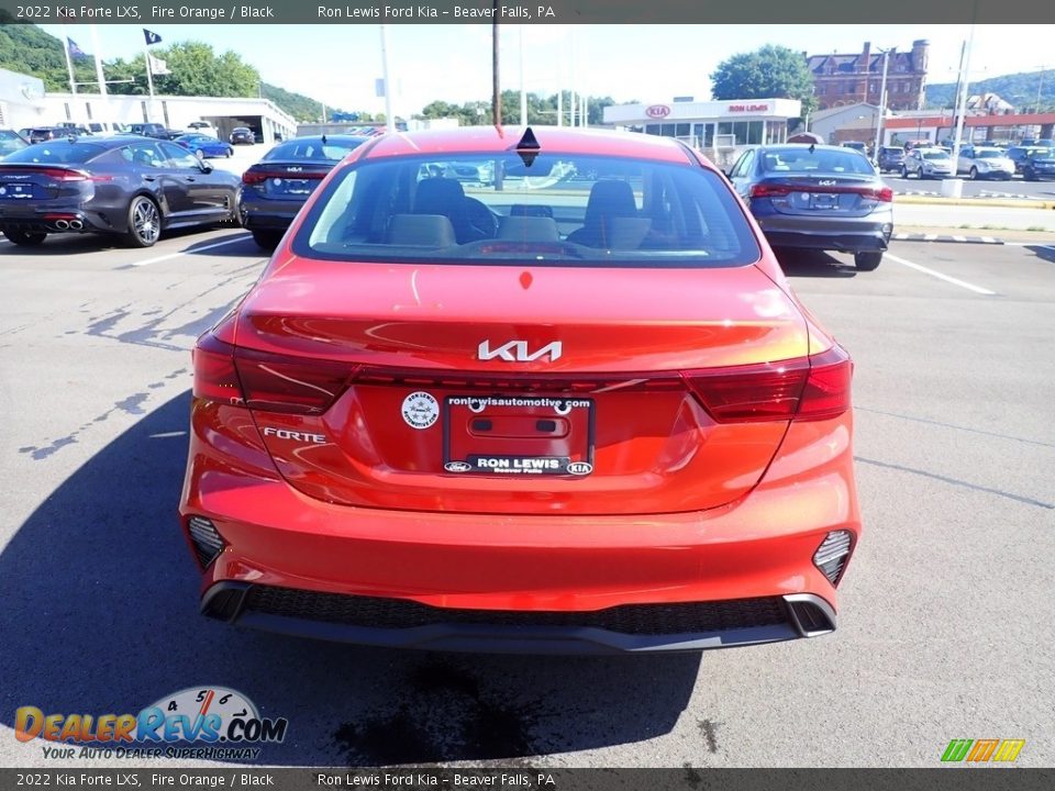 2022 Kia Forte LXS Fire Orange / Black Photo #7