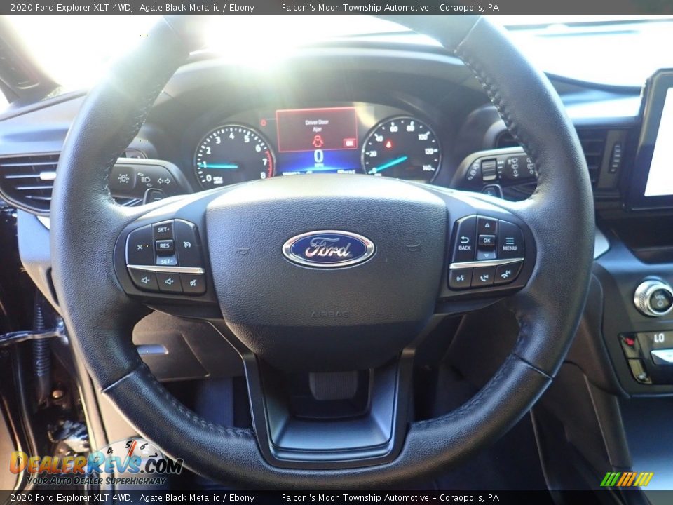2020 Ford Explorer XLT 4WD Agate Black Metallic / Ebony Photo #25