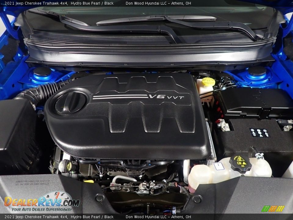2021 Jeep Cherokee Traihawk 4x4 Hydro Blue Pearl / Black Photo #7