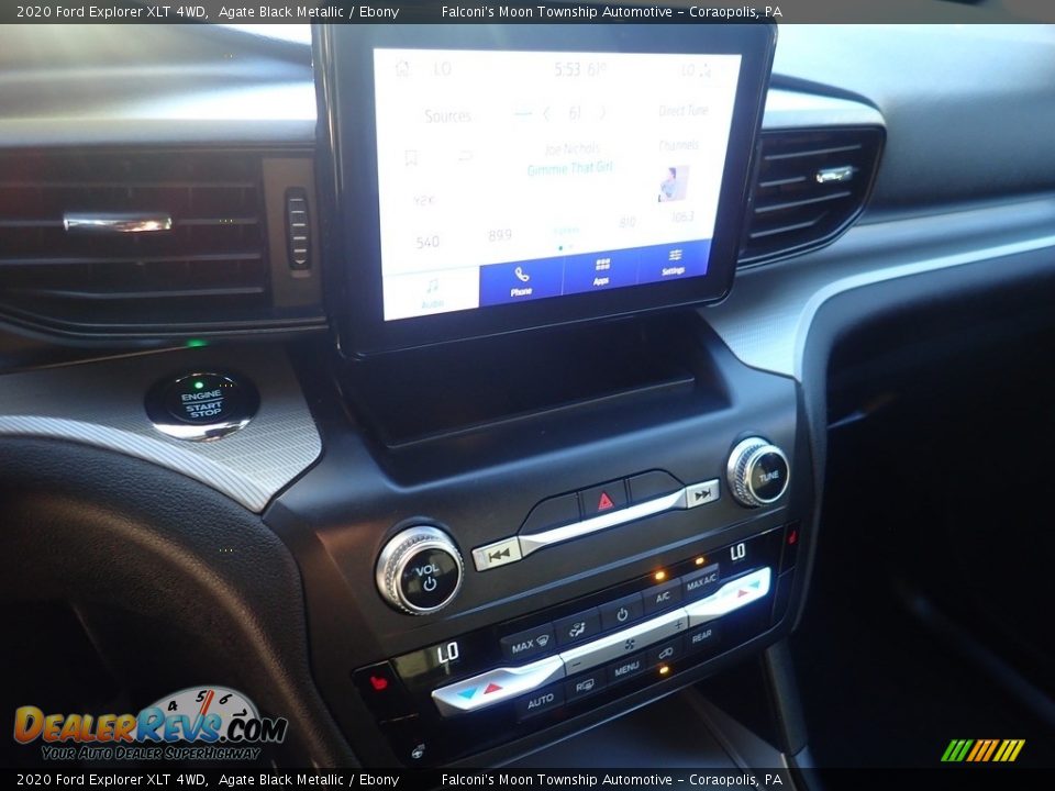 2020 Ford Explorer XLT 4WD Agate Black Metallic / Ebony Photo #26