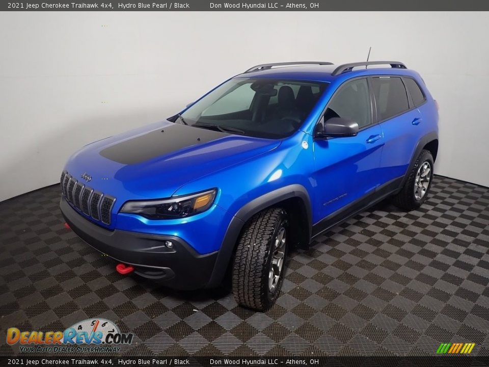 2021 Jeep Cherokee Traihawk 4x4 Hydro Blue Pearl / Black Photo #9