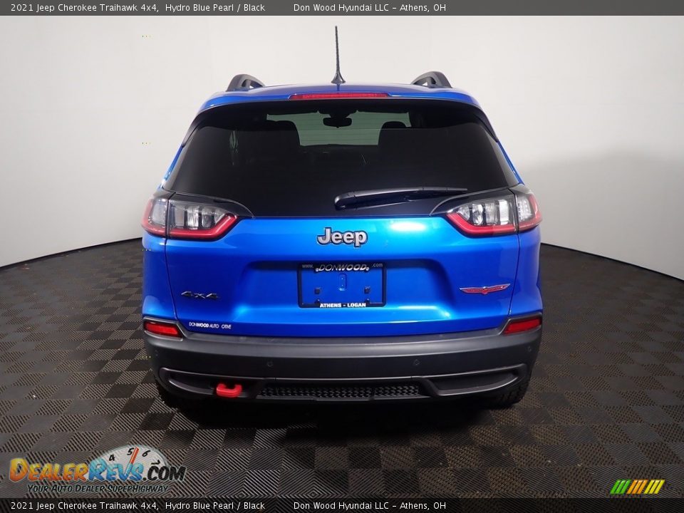 2021 Jeep Cherokee Traihawk 4x4 Hydro Blue Pearl / Black Photo #13