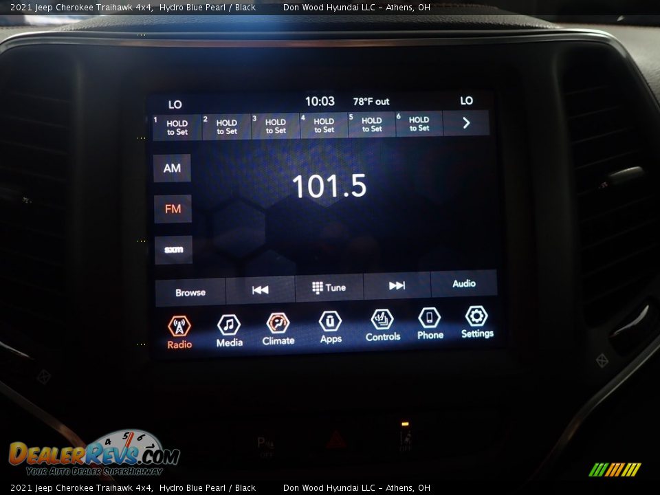 2021 Jeep Cherokee Traihawk 4x4 Hydro Blue Pearl / Black Photo #26