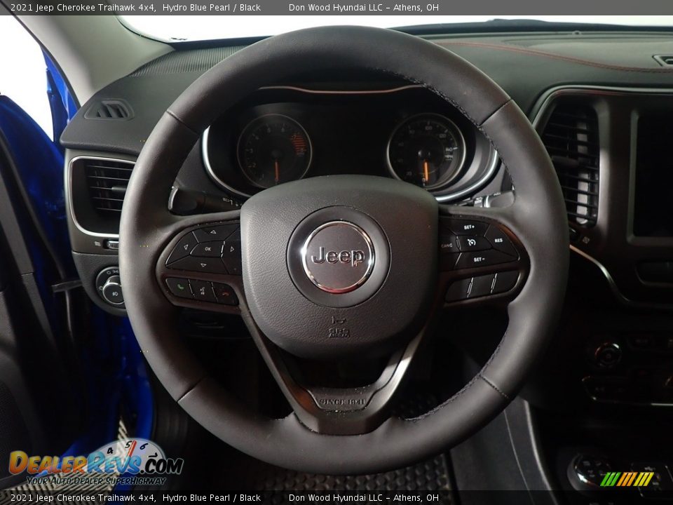 2021 Jeep Cherokee Traihawk 4x4 Hydro Blue Pearl / Black Photo #27