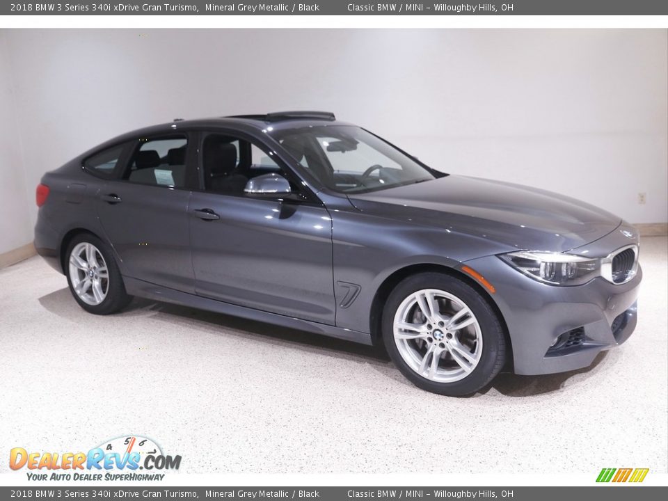 2018 BMW 3 Series 340i xDrive Gran Turismo Mineral Grey Metallic / Black Photo #1