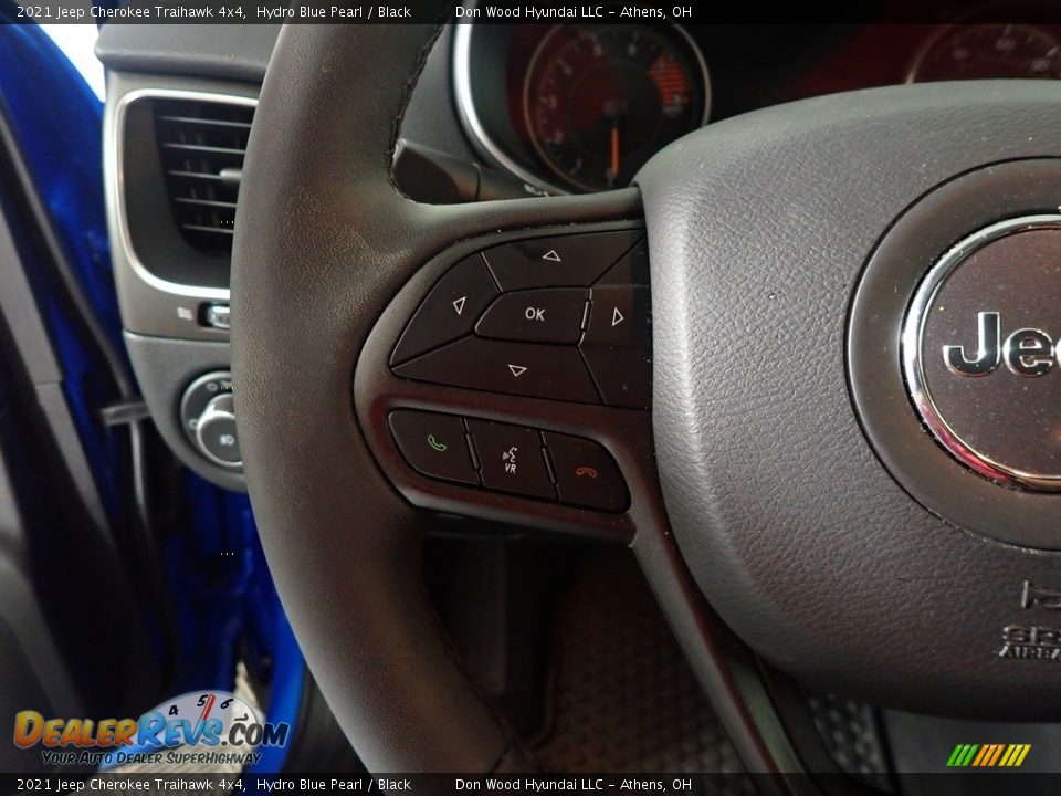 2021 Jeep Cherokee Traihawk 4x4 Hydro Blue Pearl / Black Photo #29