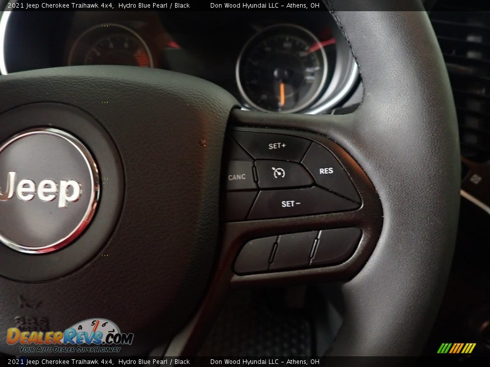 2021 Jeep Cherokee Traihawk 4x4 Hydro Blue Pearl / Black Photo #30
