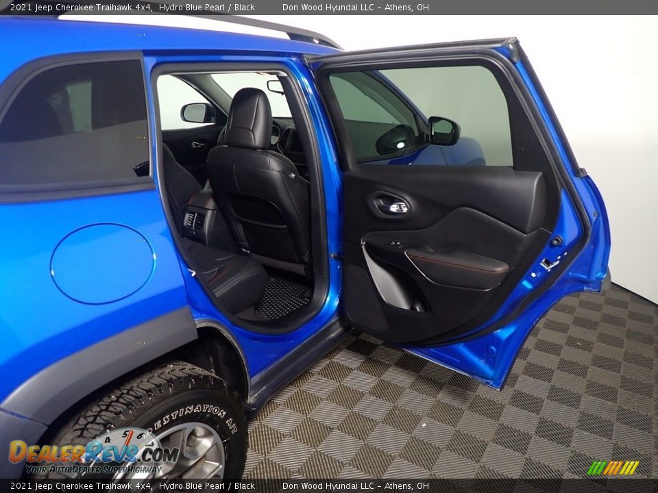 2021 Jeep Cherokee Traihawk 4x4 Hydro Blue Pearl / Black Photo #36