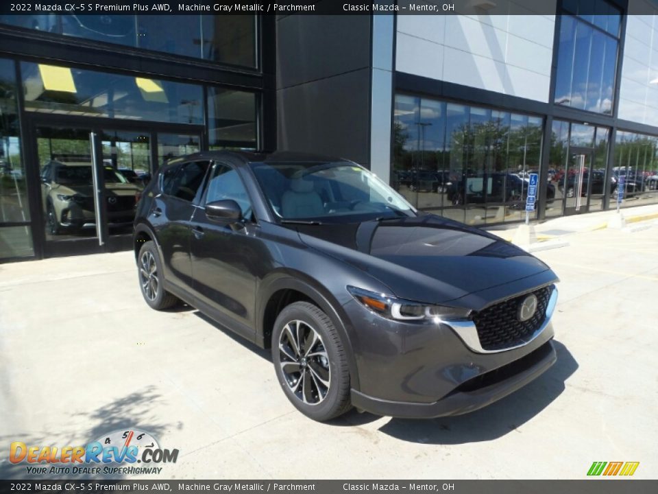 2022 Mazda CX-5 S Premium Plus AWD Machine Gray Metallic / Parchment Photo #1