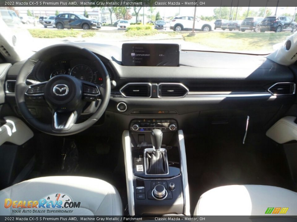 2022 Mazda CX-5 S Premium Plus AWD Machine Gray Metallic / Parchment Photo #3