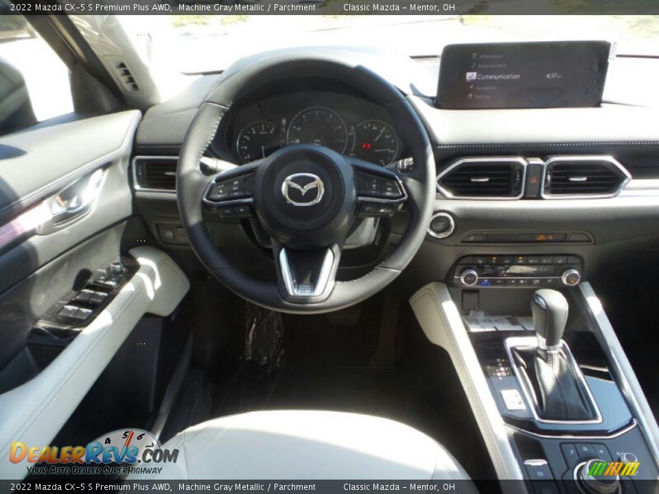 2022 Mazda CX-5 S Premium Plus AWD Machine Gray Metallic / Parchment Photo #4