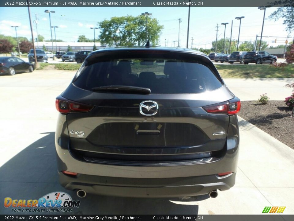 2022 Mazda CX-5 S Premium Plus AWD Machine Gray Metallic / Parchment Photo #5