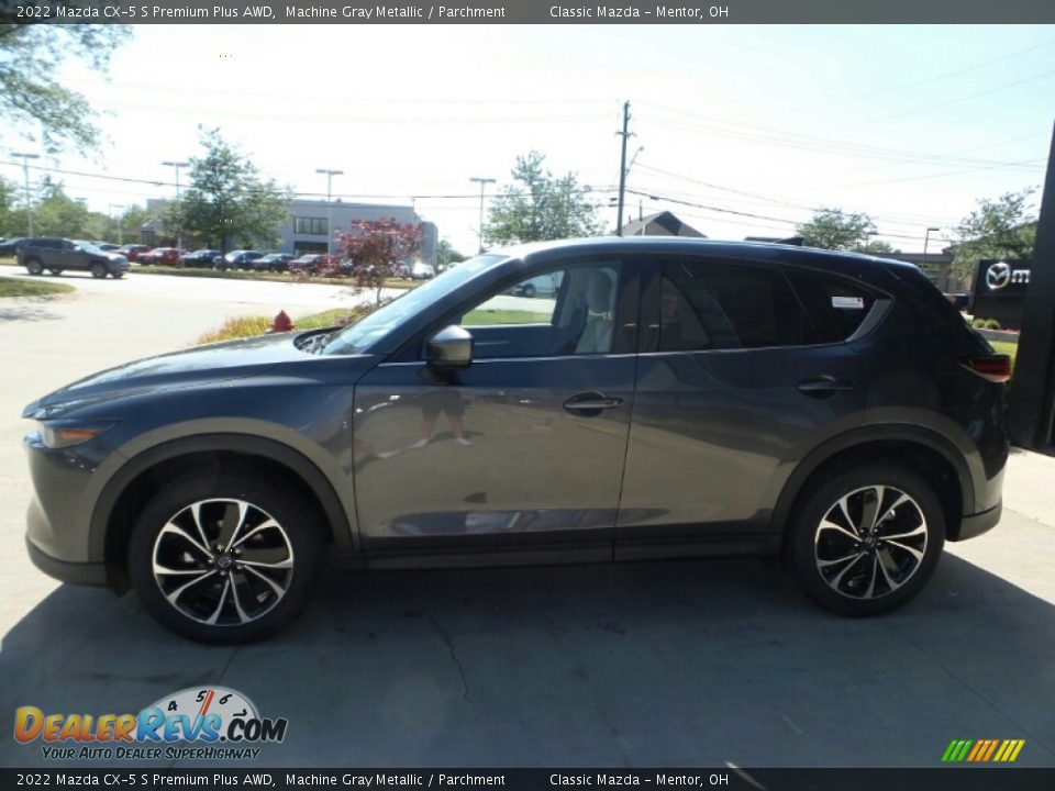 2022 Mazda CX-5 S Premium Plus AWD Machine Gray Metallic / Parchment Photo #6