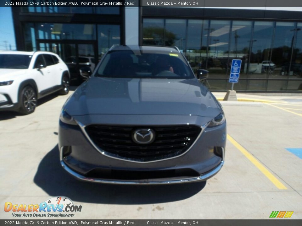 2022 Mazda CX-9 Carbon Edition AWD Polymetal Gray Metallic / Red Photo #2