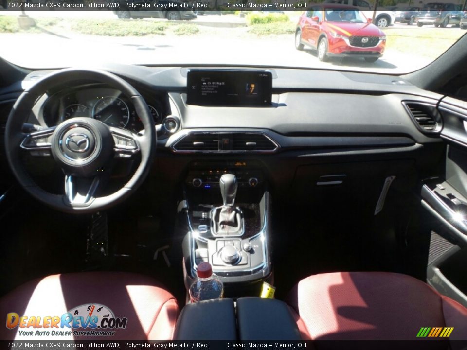 2022 Mazda CX-9 Carbon Edition AWD Polymetal Gray Metallic / Red Photo #3