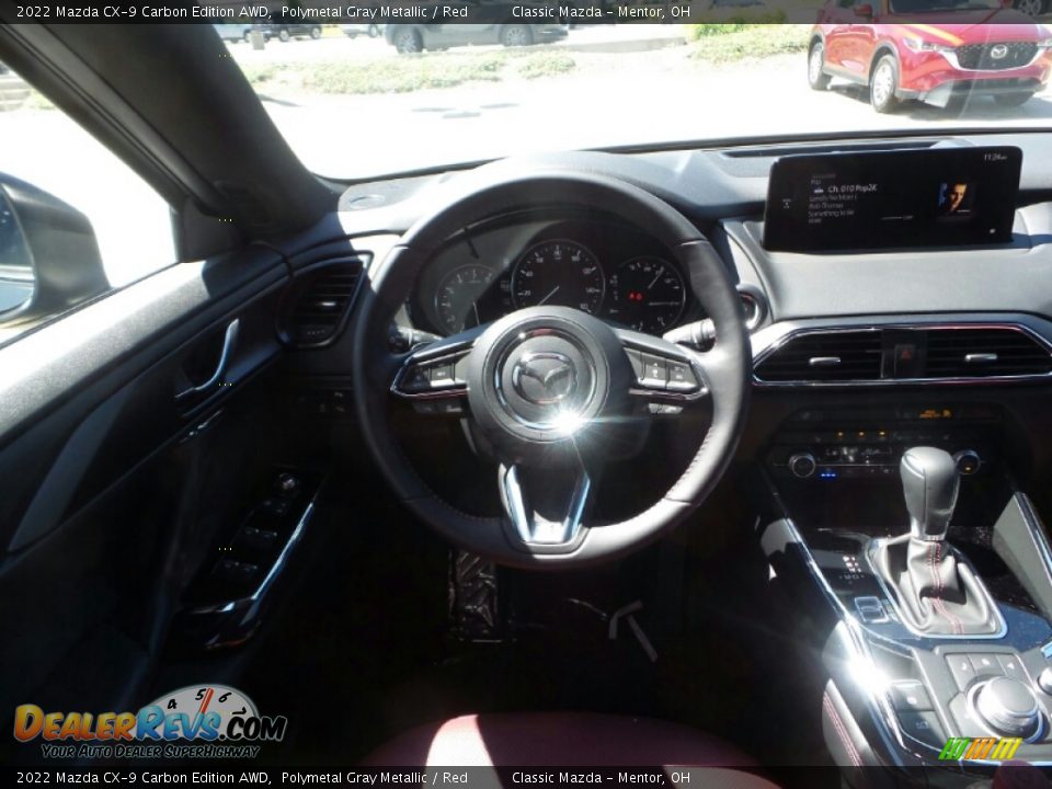 2022 Mazda CX-9 Carbon Edition AWD Polymetal Gray Metallic / Red Photo #4