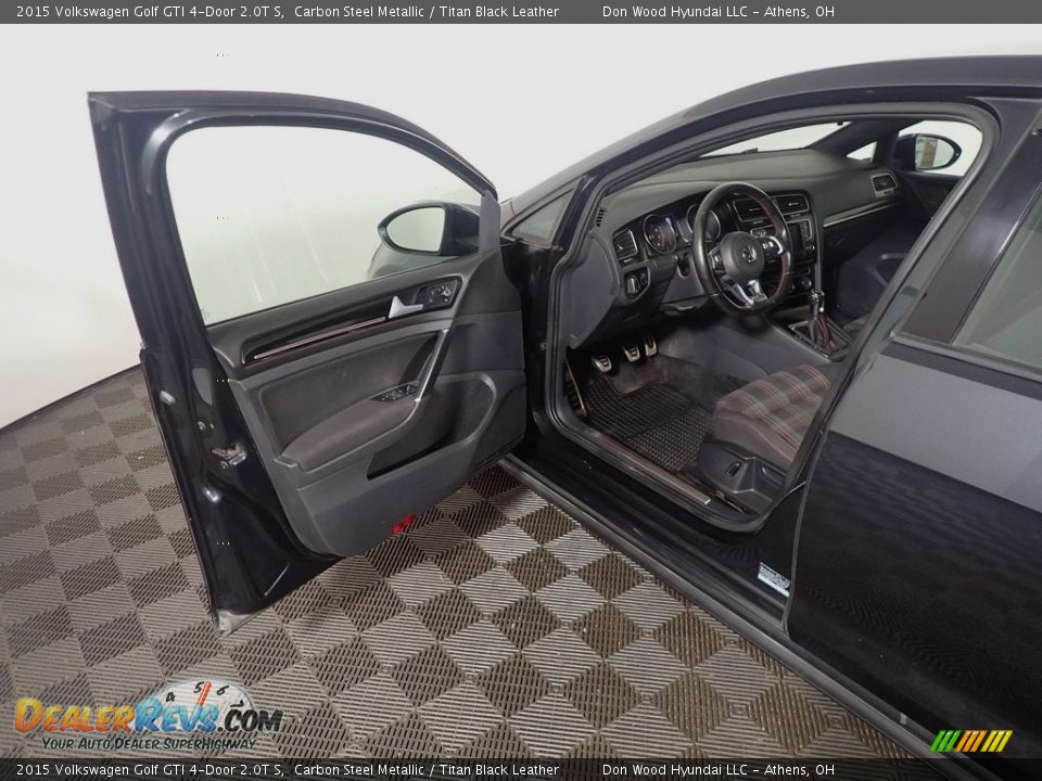 2015 Volkswagen Golf GTI 4-Door 2.0T S Carbon Steel Metallic / Titan Black Leather Photo #19