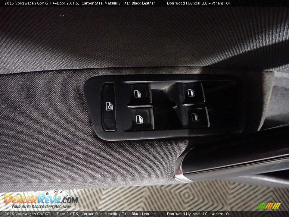 2015 Volkswagen Golf GTI 4-Door 2.0T S Carbon Steel Metallic / Titan Black Leather Photo #20