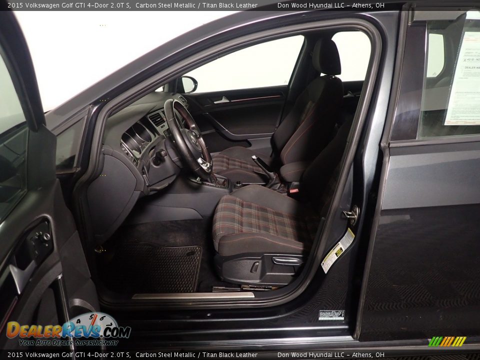 2015 Volkswagen Golf GTI 4-Door 2.0T S Carbon Steel Metallic / Titan Black Leather Photo #21
